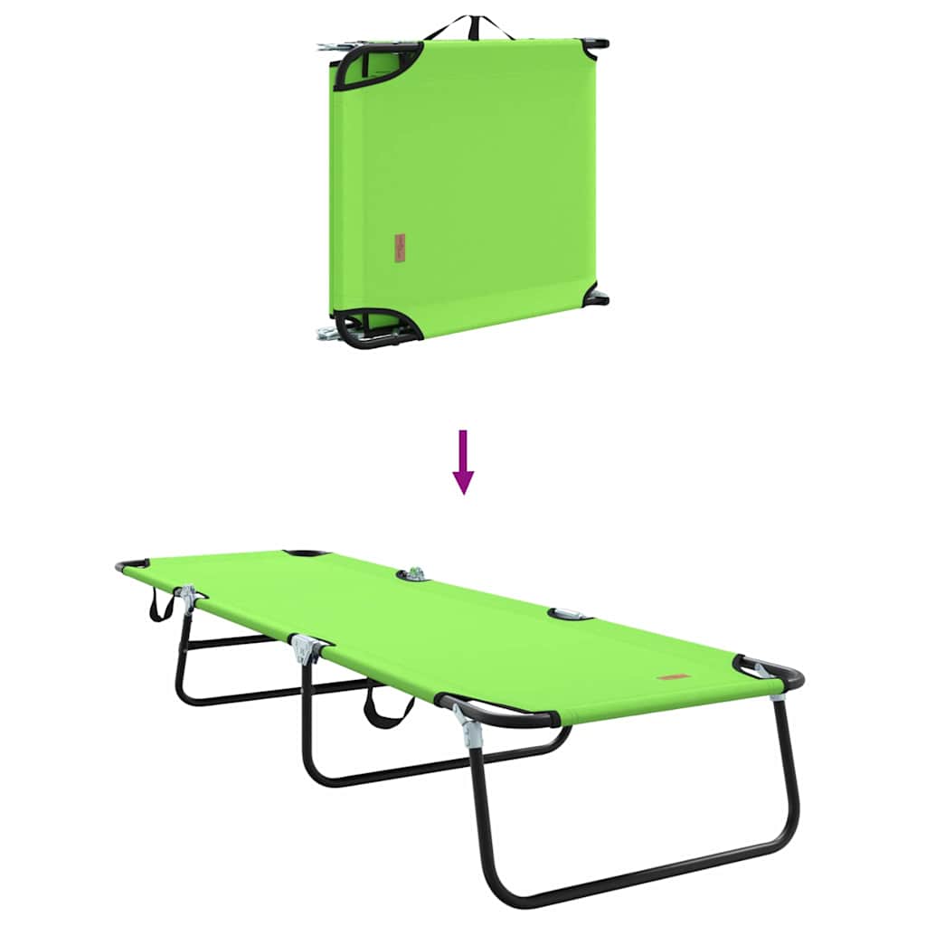 Folding Sun Lounger Folding 2 pcs Green 56 x 189 x 87cm Fabric